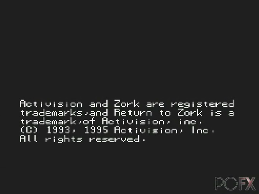 Return To Zork title screen for PC FX